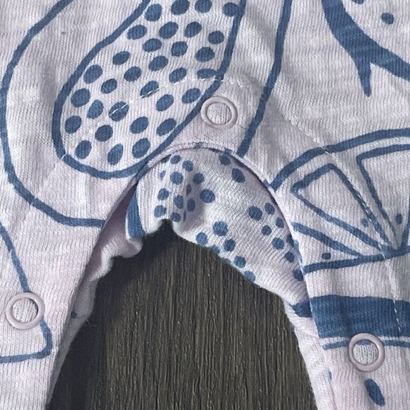 Cat & Jack Baby Girls Romper Pink Blue Assorted Fruits Sleeveless Newborn Size - Picture 4 of 8